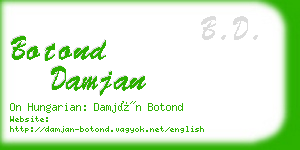 botond damjan business card